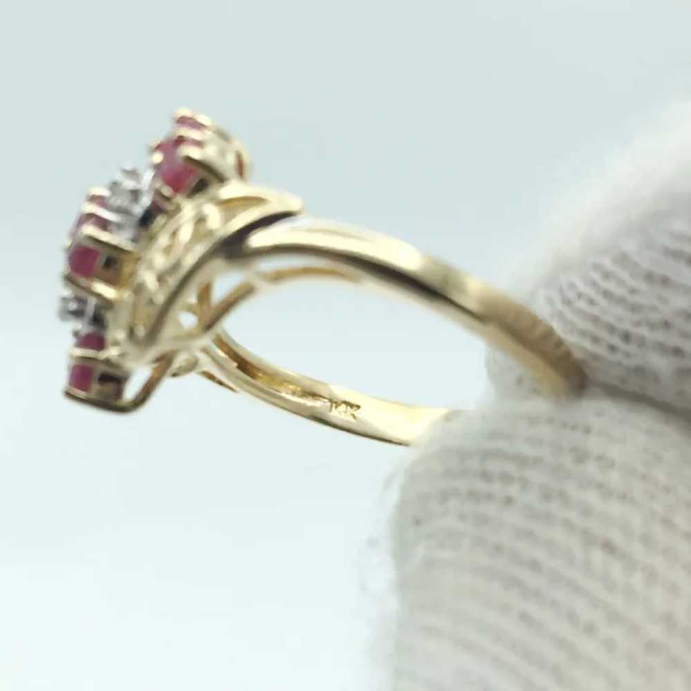 14K Ruby & Diamond Ring - image 3