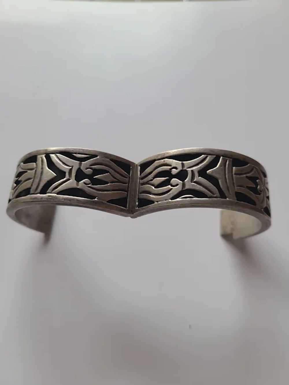 Vintage Mexican Mexico Bracelet Sterling Silver A… - image 2