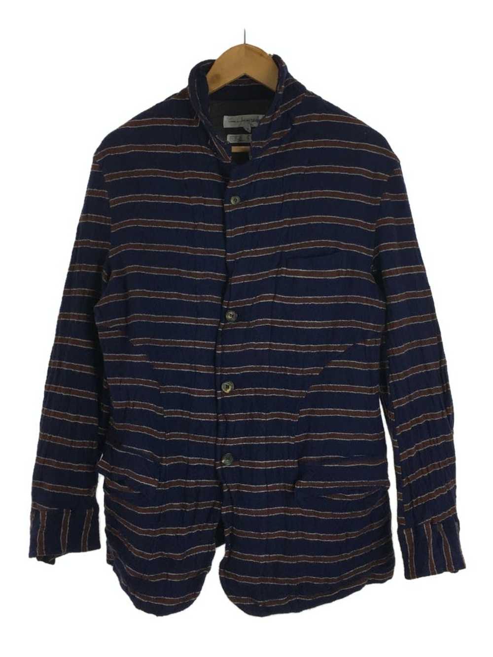 Comme des Garcons Jacket Blue Border Pattern Wool… - image 1