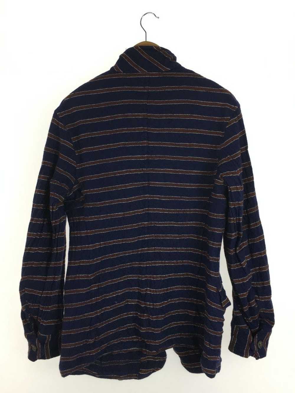 Comme des Garcons Jacket Blue Border Pattern Wool… - image 2