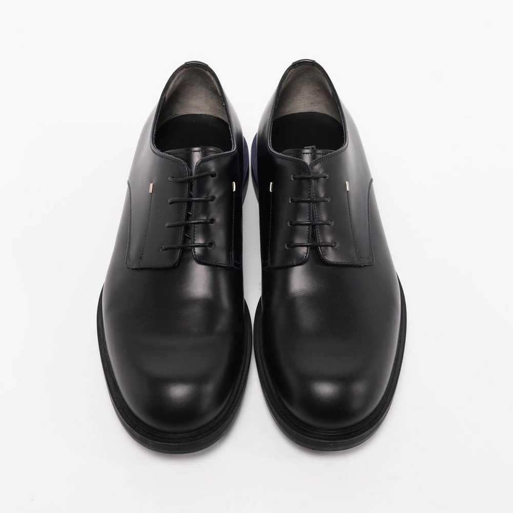 Fendi Black Leather Contrast Heel Lace-Up Shoes U… - image 4