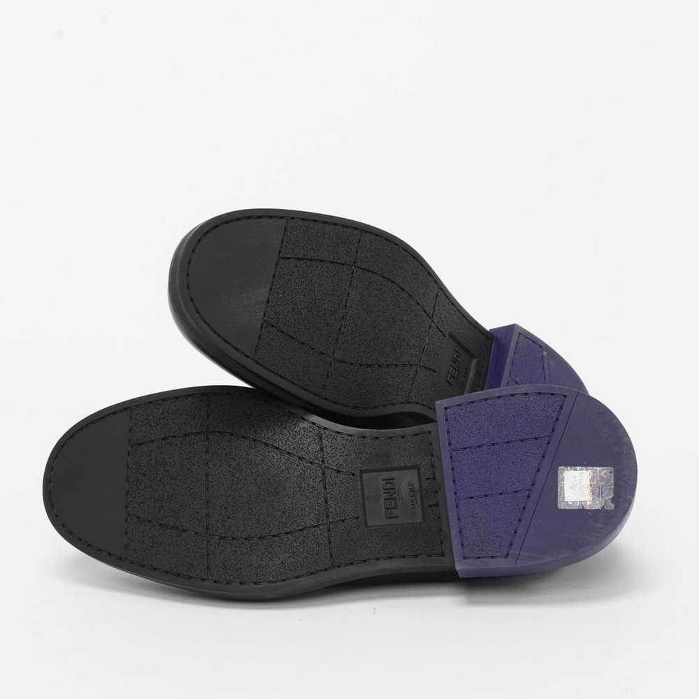 Fendi Black Leather Contrast Heel Lace-Up Shoes U… - image 6