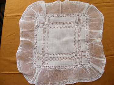 Victorian Handkerchief France Handmade Belgian La… - image 1