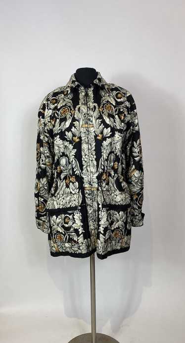 1980s - 1990s Silk and Wool Printed Reversible Jac