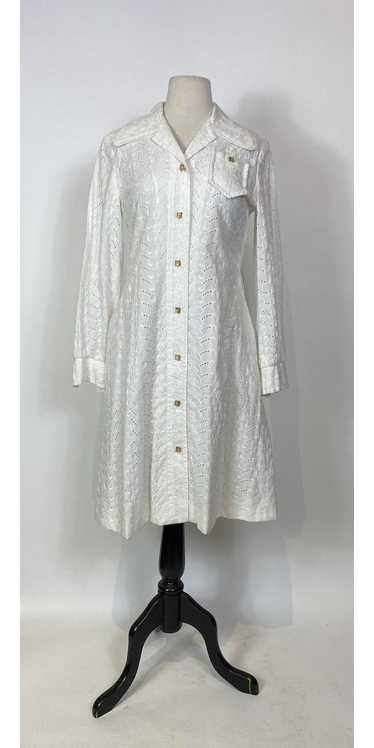 1960s - 1970s Anjac Fashions White Eyelet Lace Cot