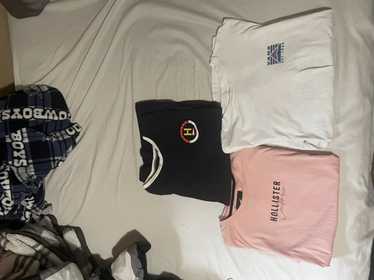 Hollister Bundle (2) Womens Shirts Light Pink And Navy Blue Button Size  Large