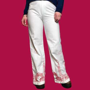 Vintage 70s ultra high waisted flare bellbottom denim jeans 25 25x32
