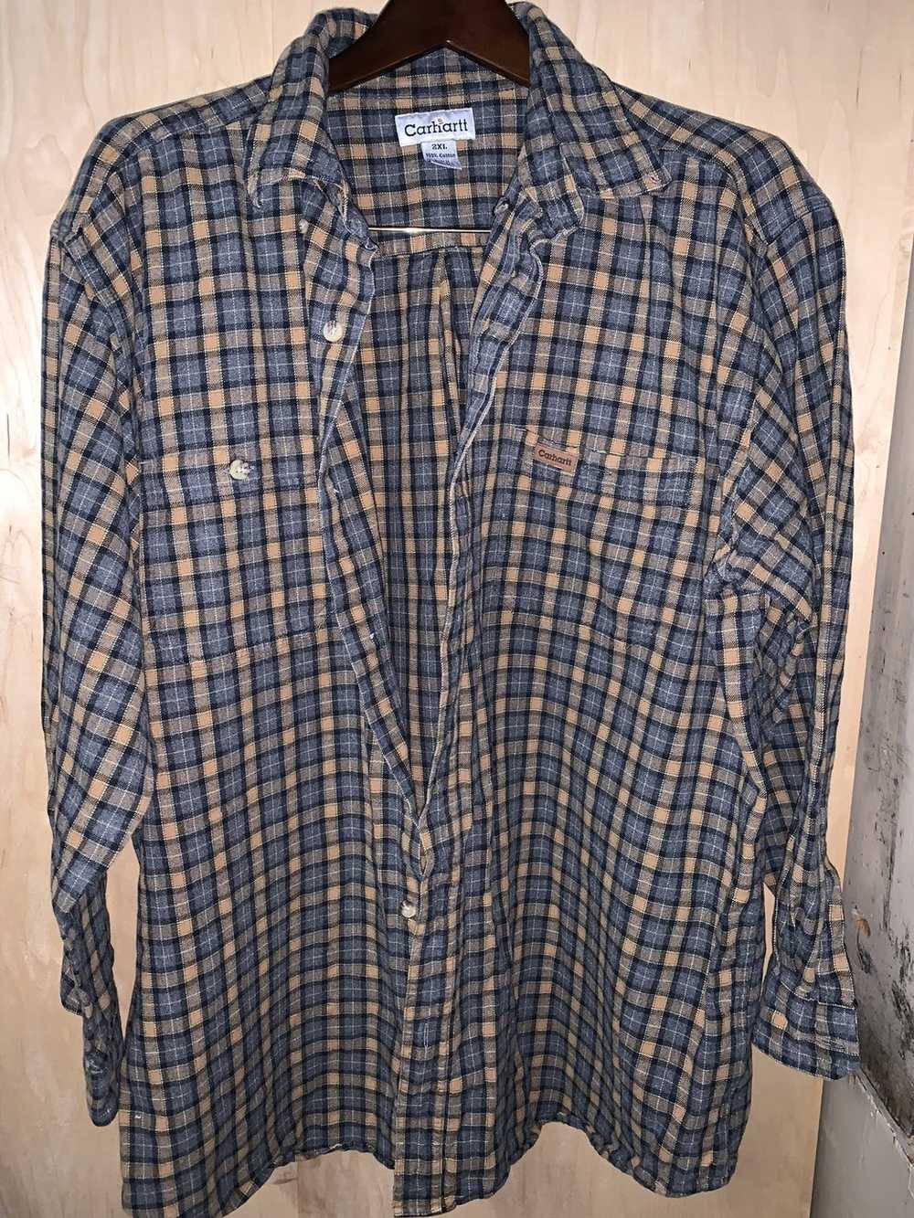 Carhartt Vintage Carhartt Long-Sleeve Plaid Shirt - image 1