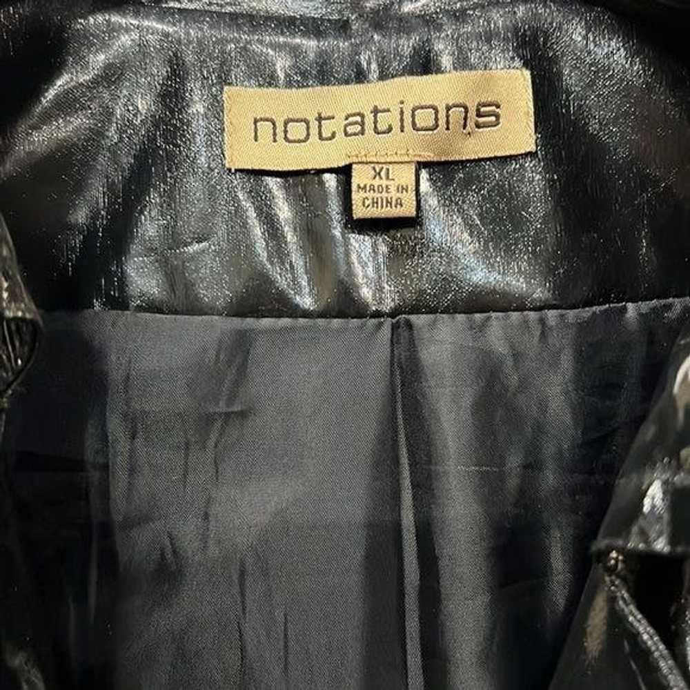 Other Notations Raincoat Black Women top mini dre… - image 8