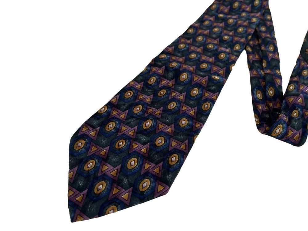 Courreges 80s COURRÈGES silk Necktie, geometric G… - image 5