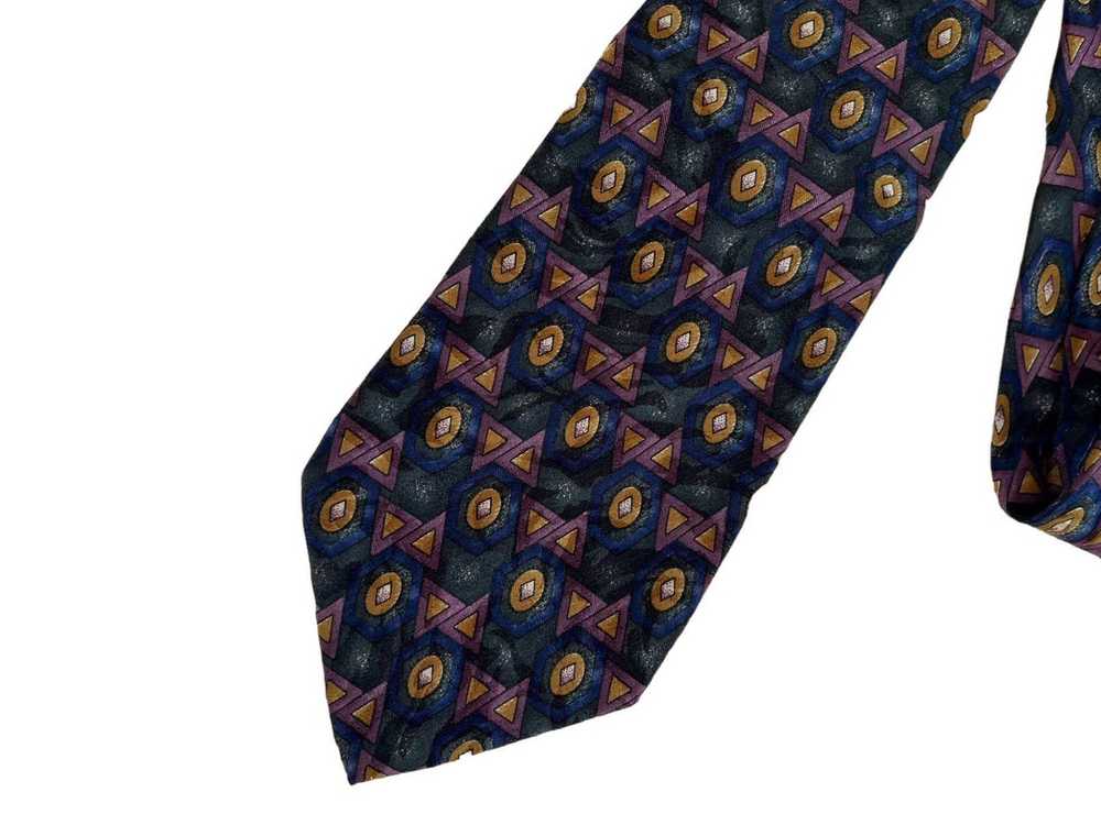 Courreges 80s COURRÈGES silk Necktie, geometric G… - image 8