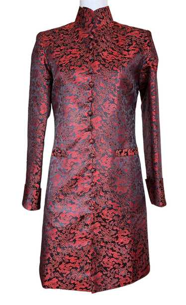 Richard K Tsao Black and Red Silk Jacket, M