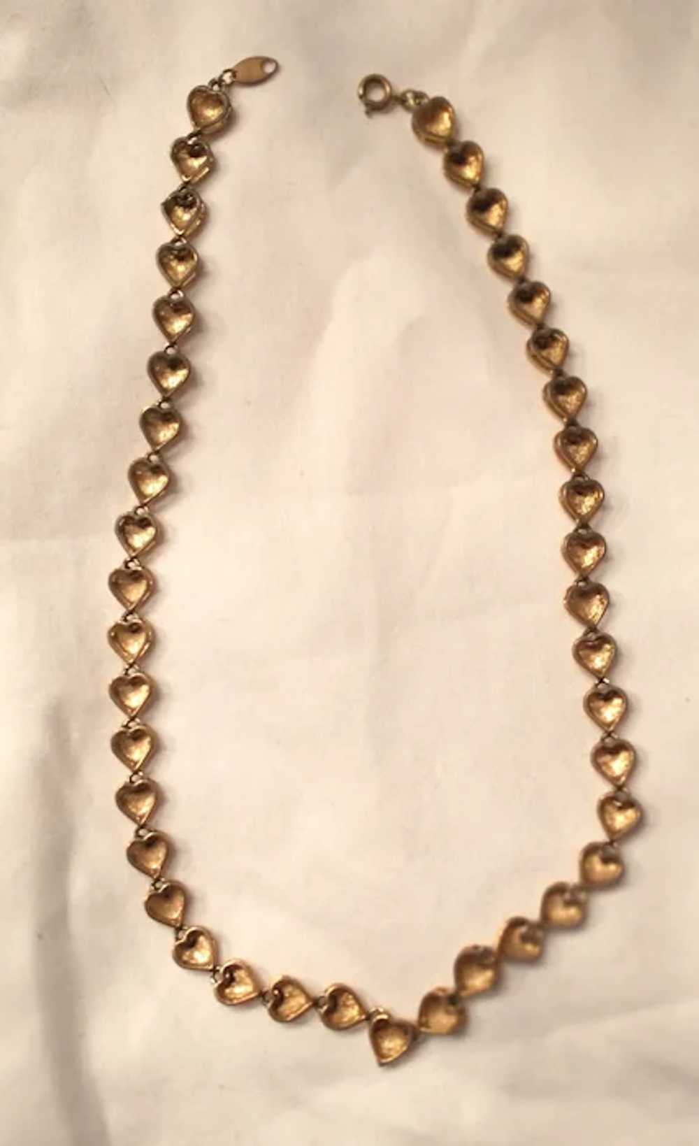 Trifari puffy heart Link Necklace - image 3