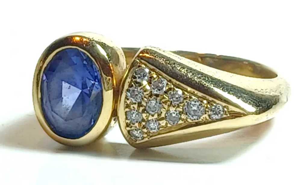 2.25cttw Tanzanite & Diamond 14K Yellow Gold Ring - image 4