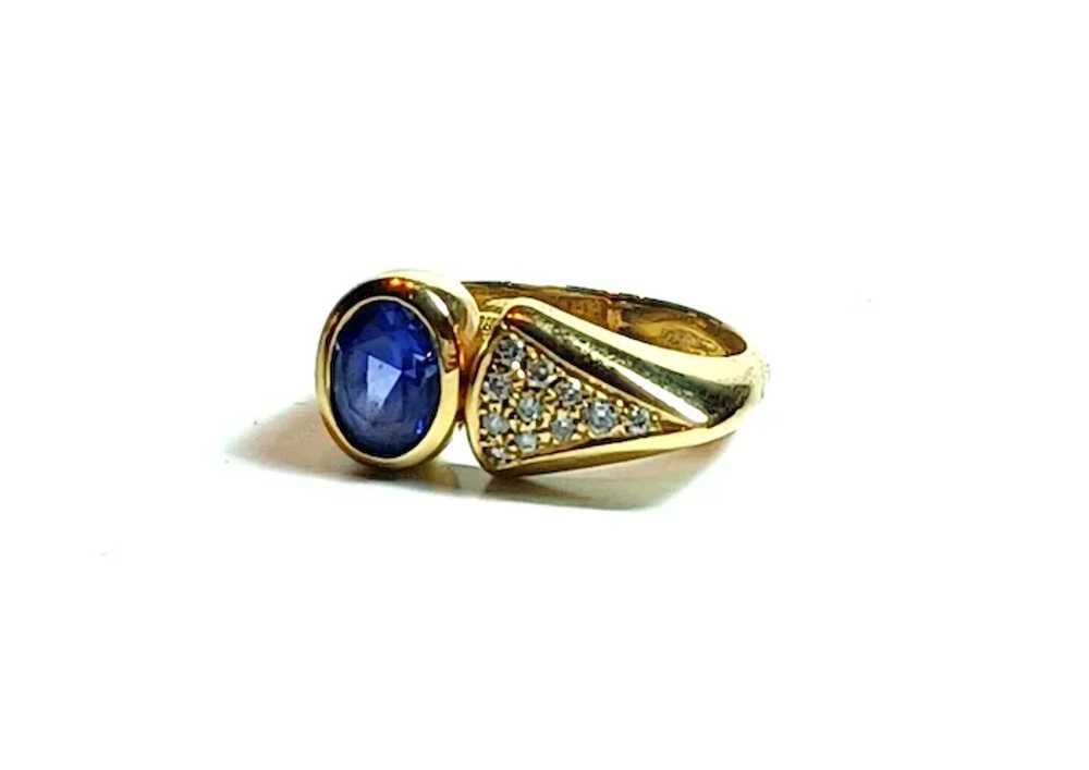 2.25cttw Tanzanite & Diamond 14K Yellow Gold Ring - image 5