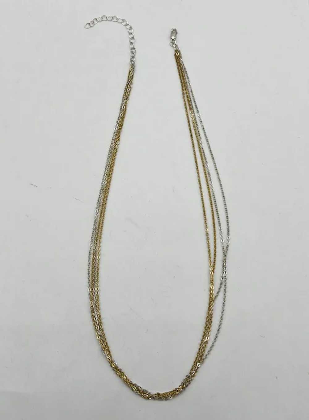 Adjustable Multi-Strand Necklace, Sterling Silver - image 2