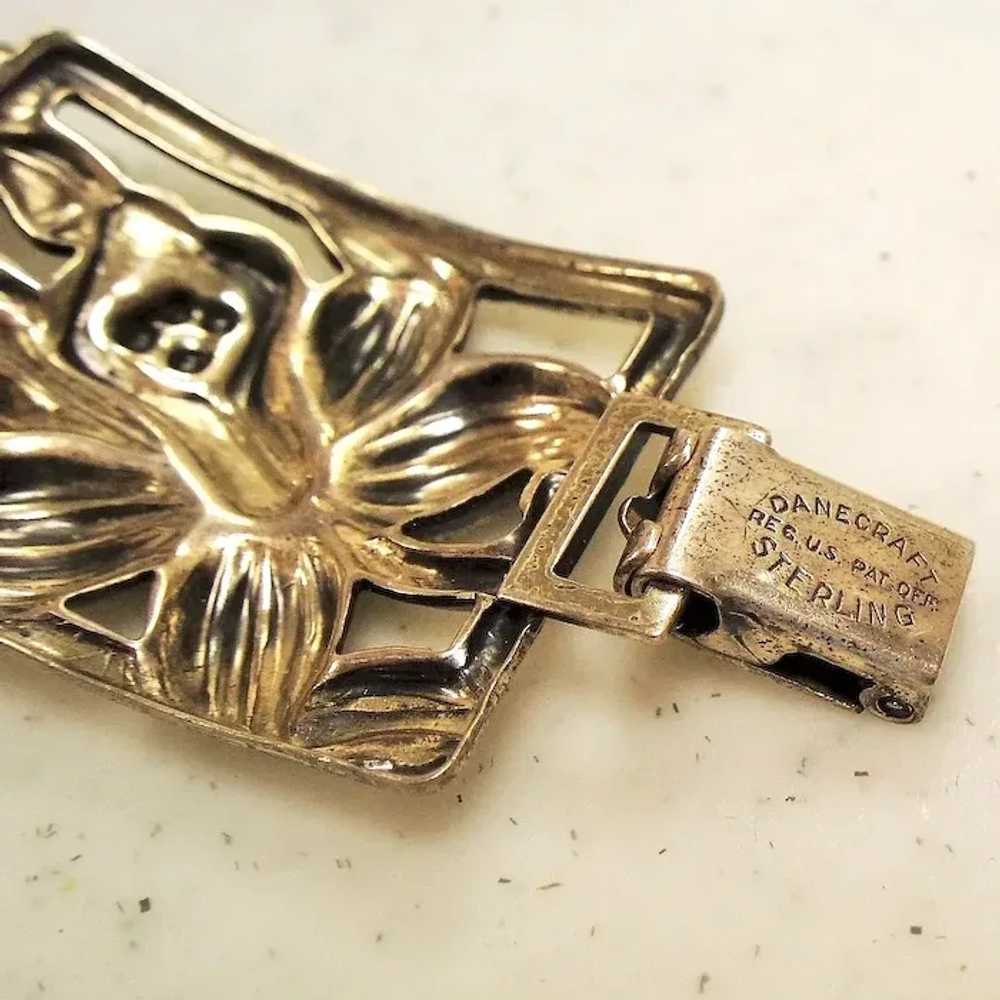 Vintage Danecraft Sterling Flower Bracelet - image 9