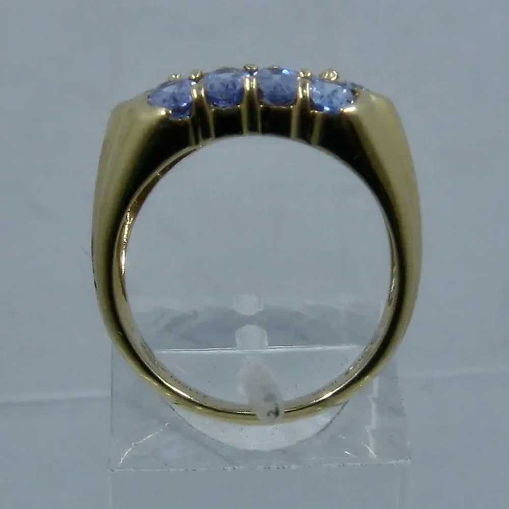 14K Tanzanite Cluster STS Ring 3 TCW Sz 6 1/4 - image 4