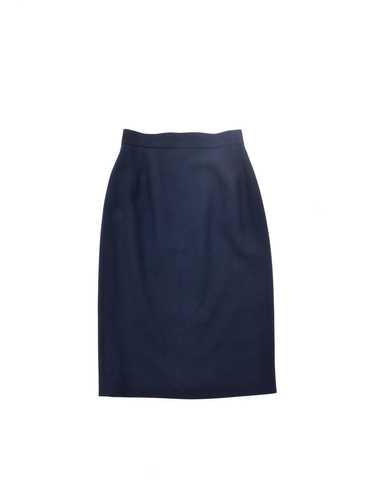 Chanel Navy Wool Skirt