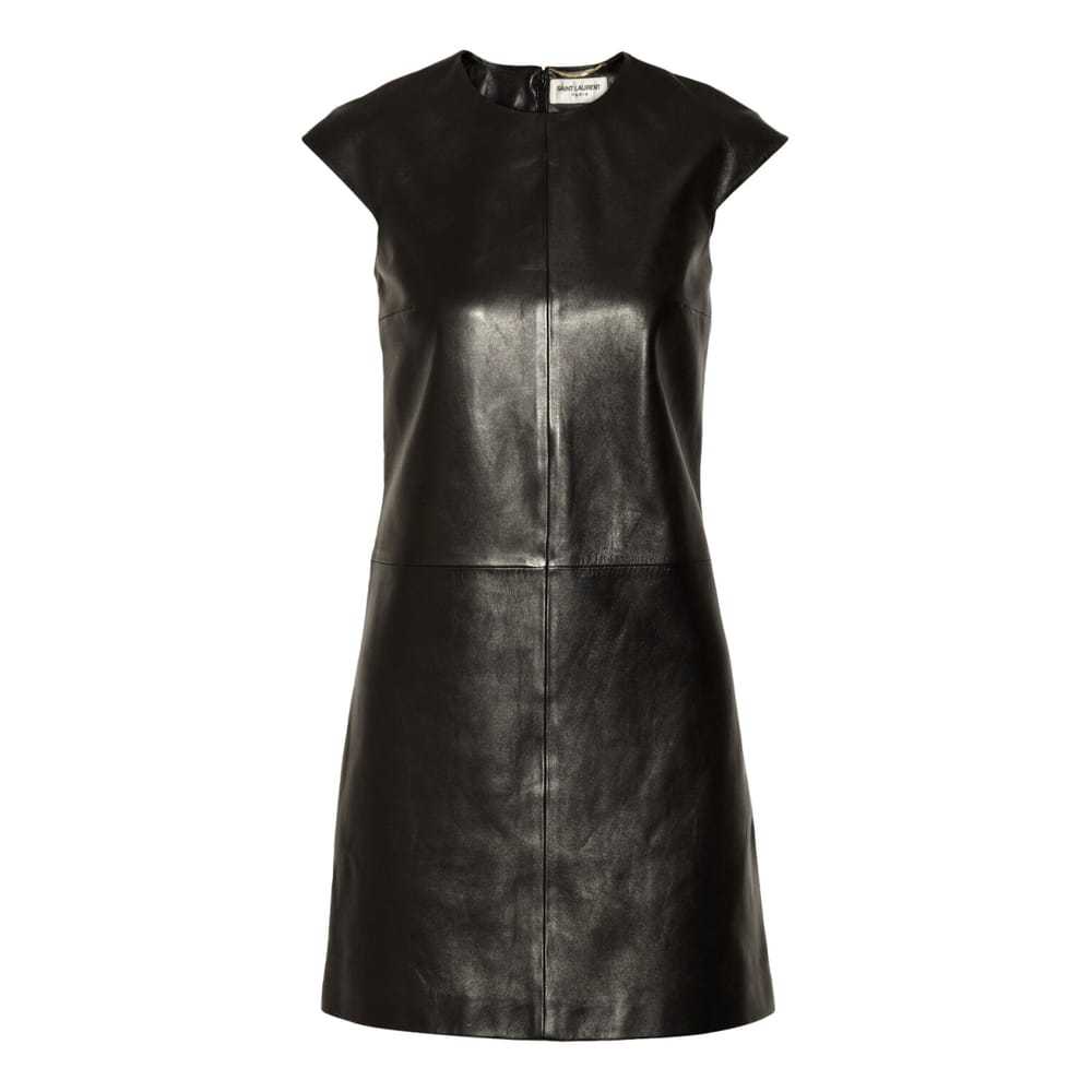Saint Laurent Leather mini dress - image 1
