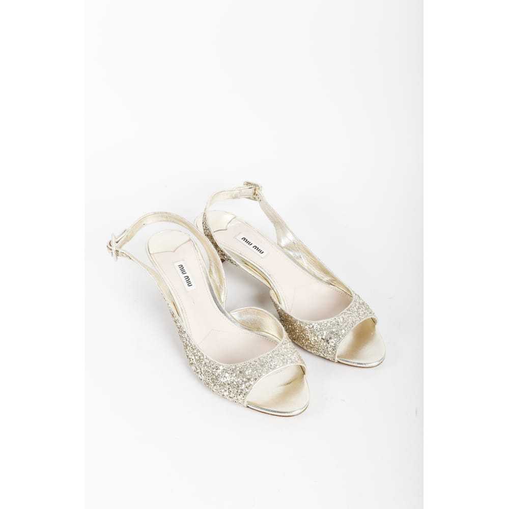 Miu Miu Glitter sandals - image 3