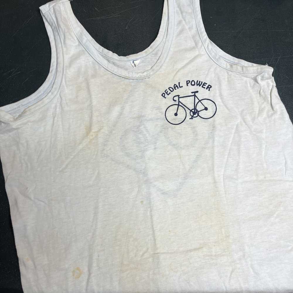 Vintage Vintage 70s Pedal Power Bicycle Tank Top - image 4