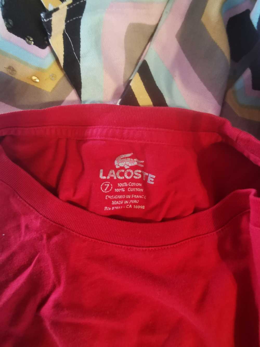 Lacoste Lacoste Men's Size 7 US XL Red Embroidere… - image 4