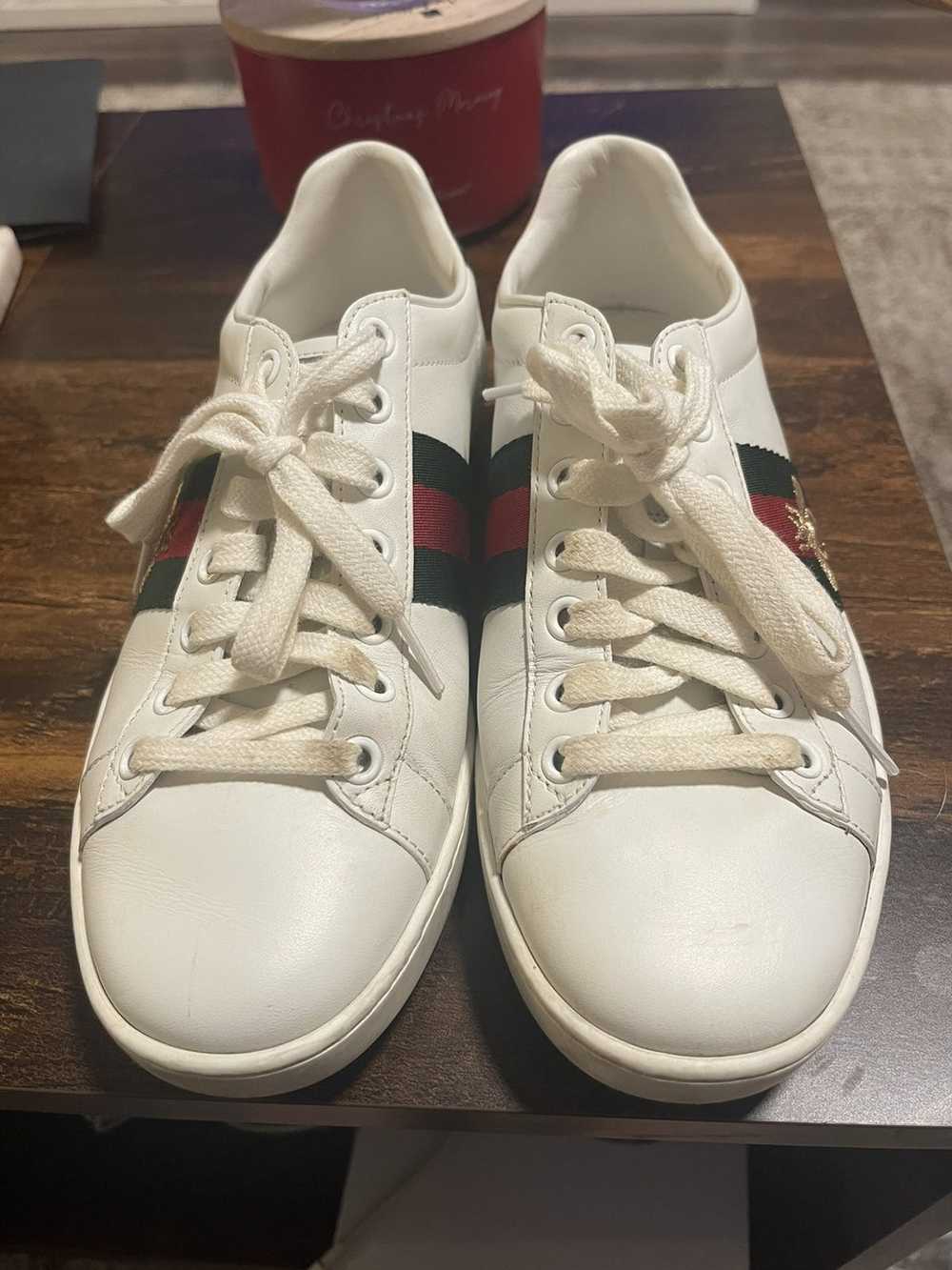 Gucci Women’s Ace Leather Sneaker w/ Bee - image 3