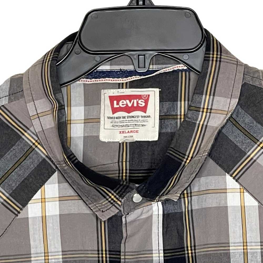 Levi's Levi's Pearl Snap Western Shirt XXL Black … - image 2