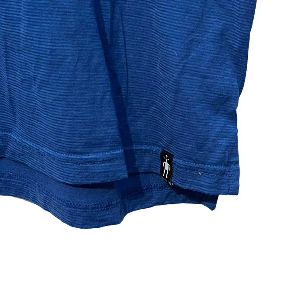 Smart Wool Smartwool Polo Shirt SIze XXL Blue Str… - image 3