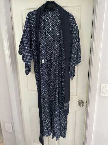 Vintage Authentic kimono blue pattern