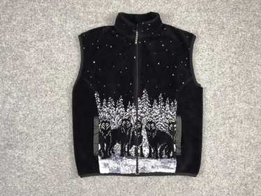 Mens wolf print fleece - Gem