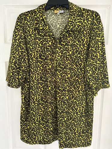 Vintage Yellow and black leopard pattern night clu