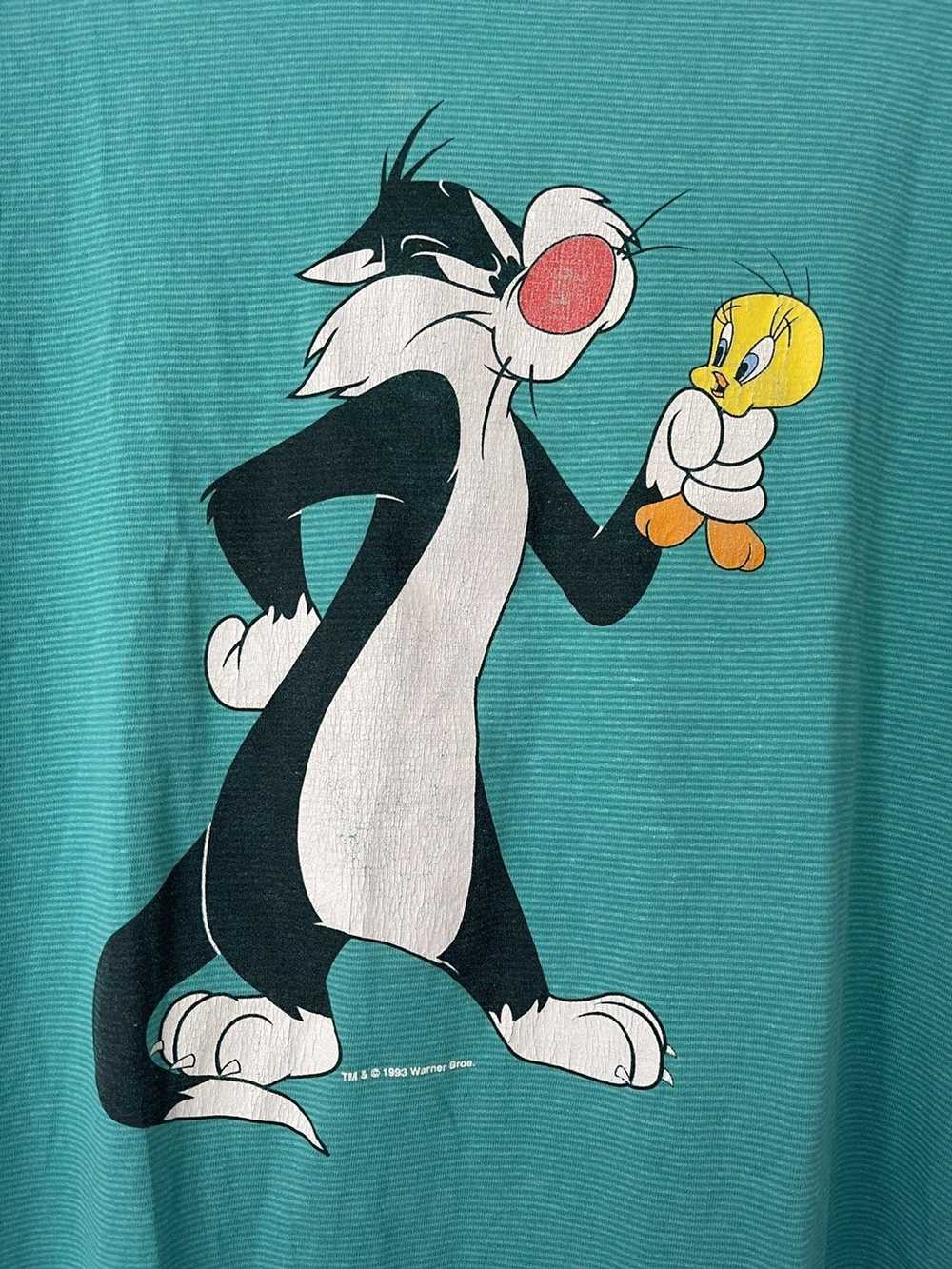 Warner Bros 1993 Tweety & Sylvester Tee - image 1