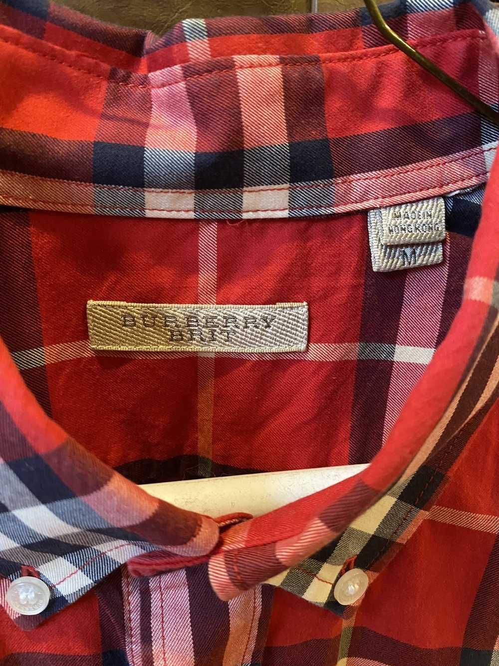 Burberry Burberry Brit red check button down - image 3