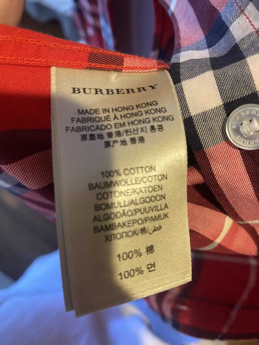 Burberry Burberry Brit red check button down - image 4