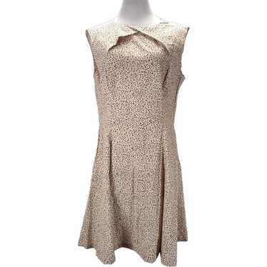 60s Fit Flare Cotton Day Dress Size XL - image 1