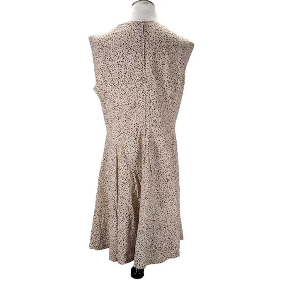 60s Fit Flare Cotton Day Dress Size XL - image 3