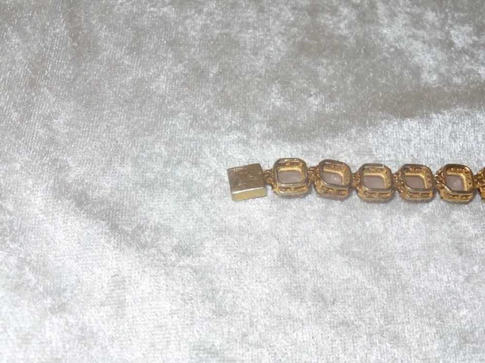 Morganite and Diamond Bracelet set in 14KYGF - image 2