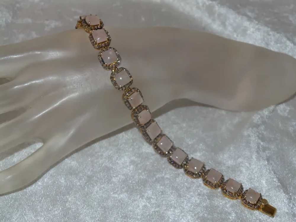 Morganite and Diamond Bracelet set in 14KYGF - image 5