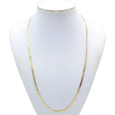 14K 21.5'' Flexible Herring Bone Necklace - image 1