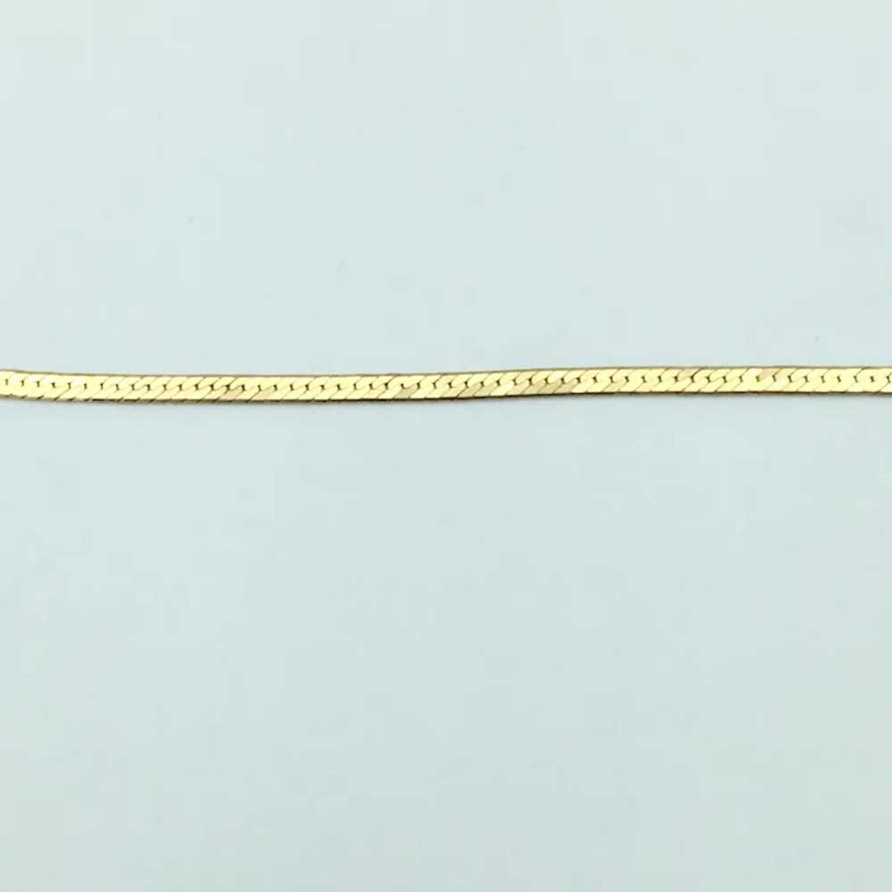 14K 21.5'' Flexible Herring Bone Necklace - image 2