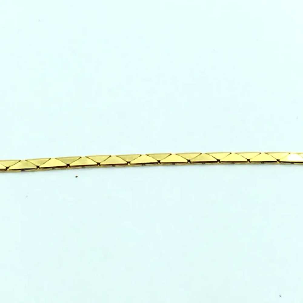 14K 18'' Cobra Link Necklace - image 2