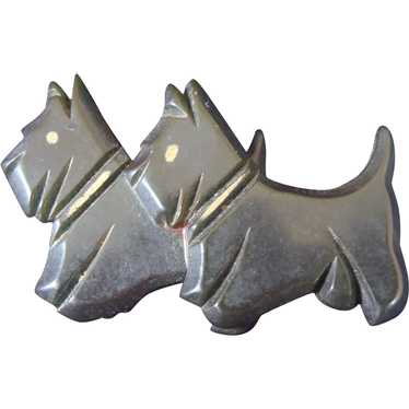 Pair of Bakelite Scottie Dogs