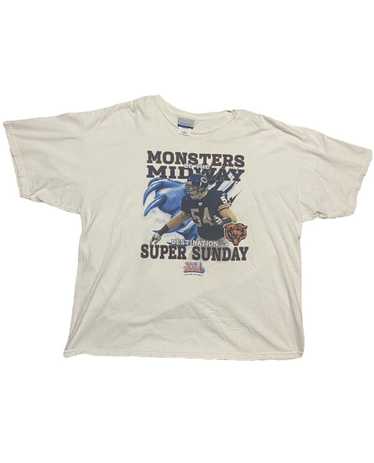 CHICAGO BEARS MONSTERS OF THE MIDWAY T-SHIRT DARK BLUE MEDIUM VGC. X