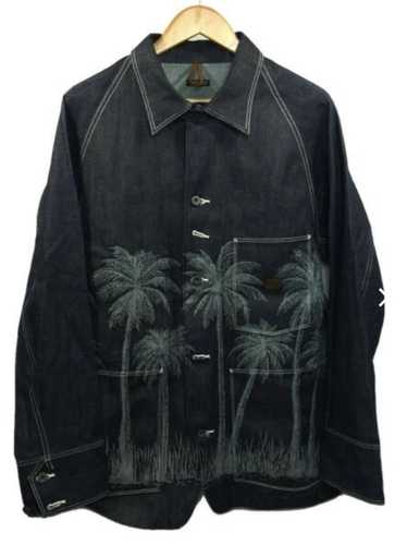 Kapital Mens Palm Tree Jacquard Denim Jacket