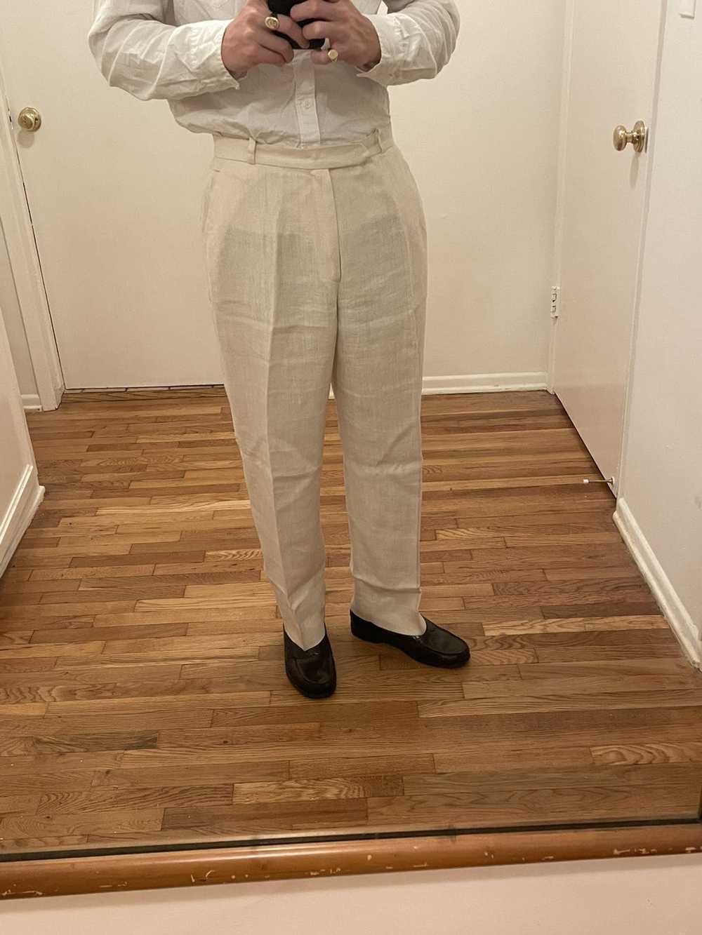 Yves Saint Laurent Rare Vintage YSL Linen Trousers - image 1