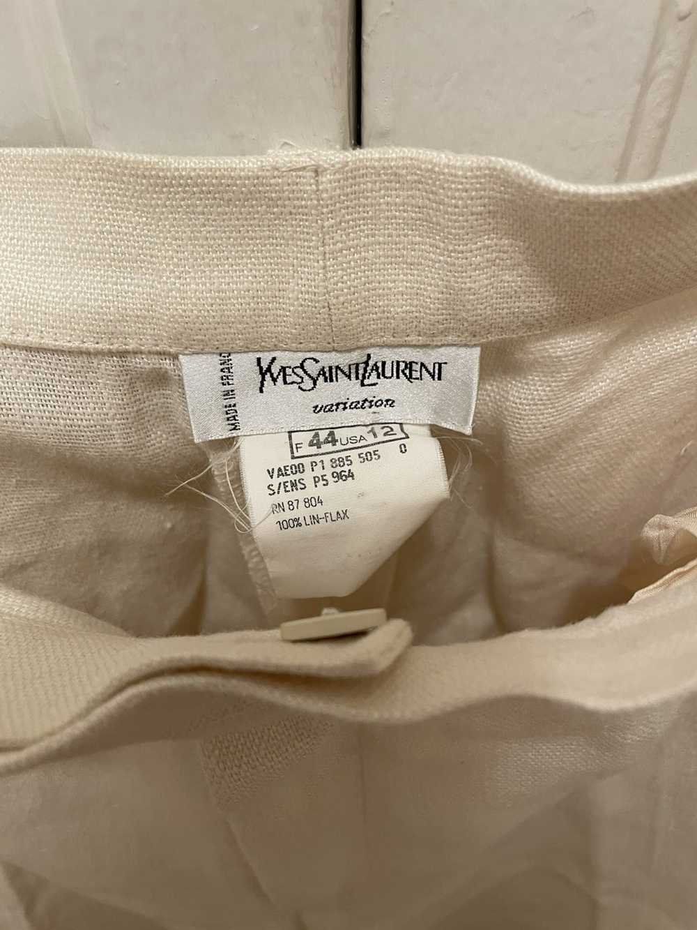 Yves Saint Laurent Rare Vintage YSL Linen Trousers - image 3