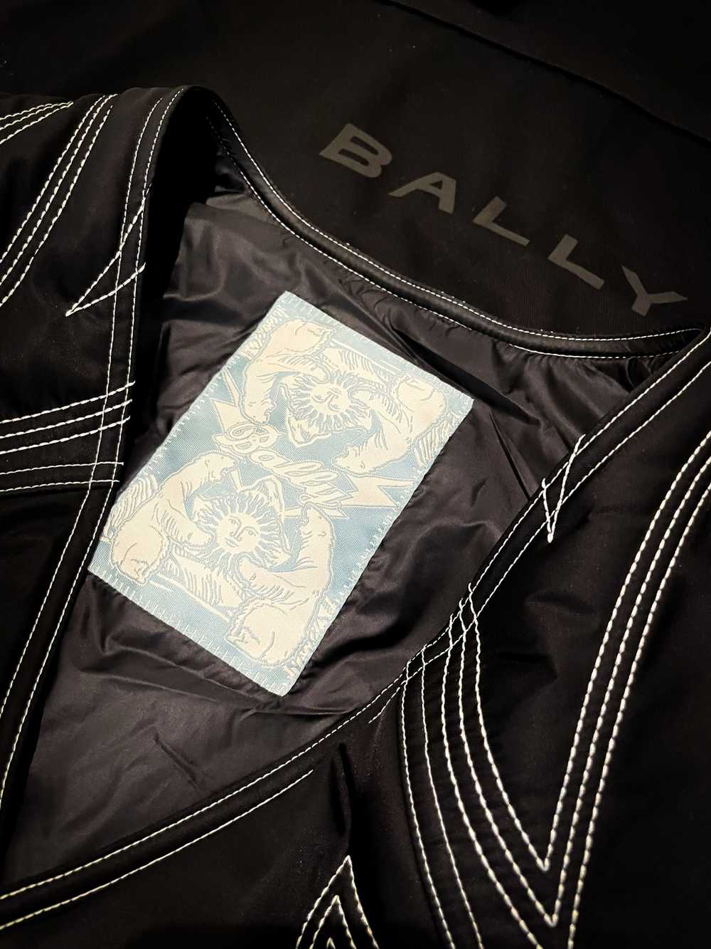 Bally Patterned Gilet Recycled Nylon Gilet In Bla… - image 3