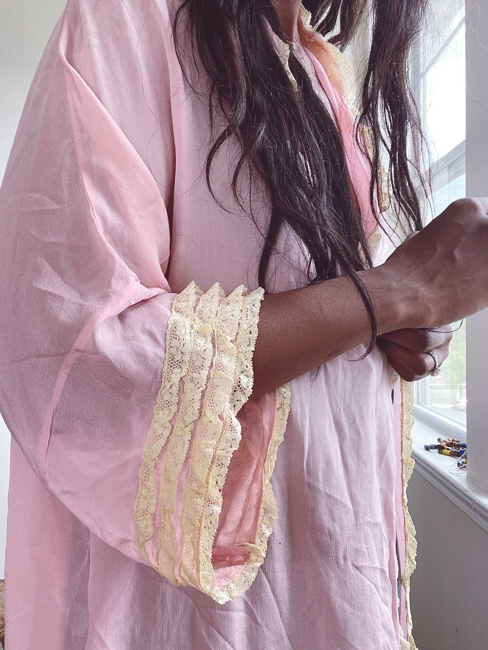 Silk Lace Duster Robe - image 2